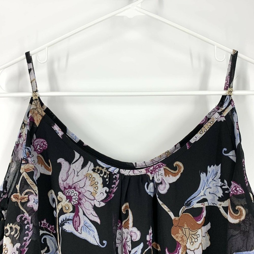 White House Black Market Dress Floral Cold Shoulder - Picture 3 of 10